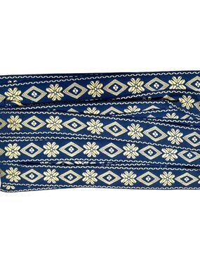 Discontinued Scalamandré 21 Yds 1.75 " Woven Jacquard Border Trim Blue Gold Meda